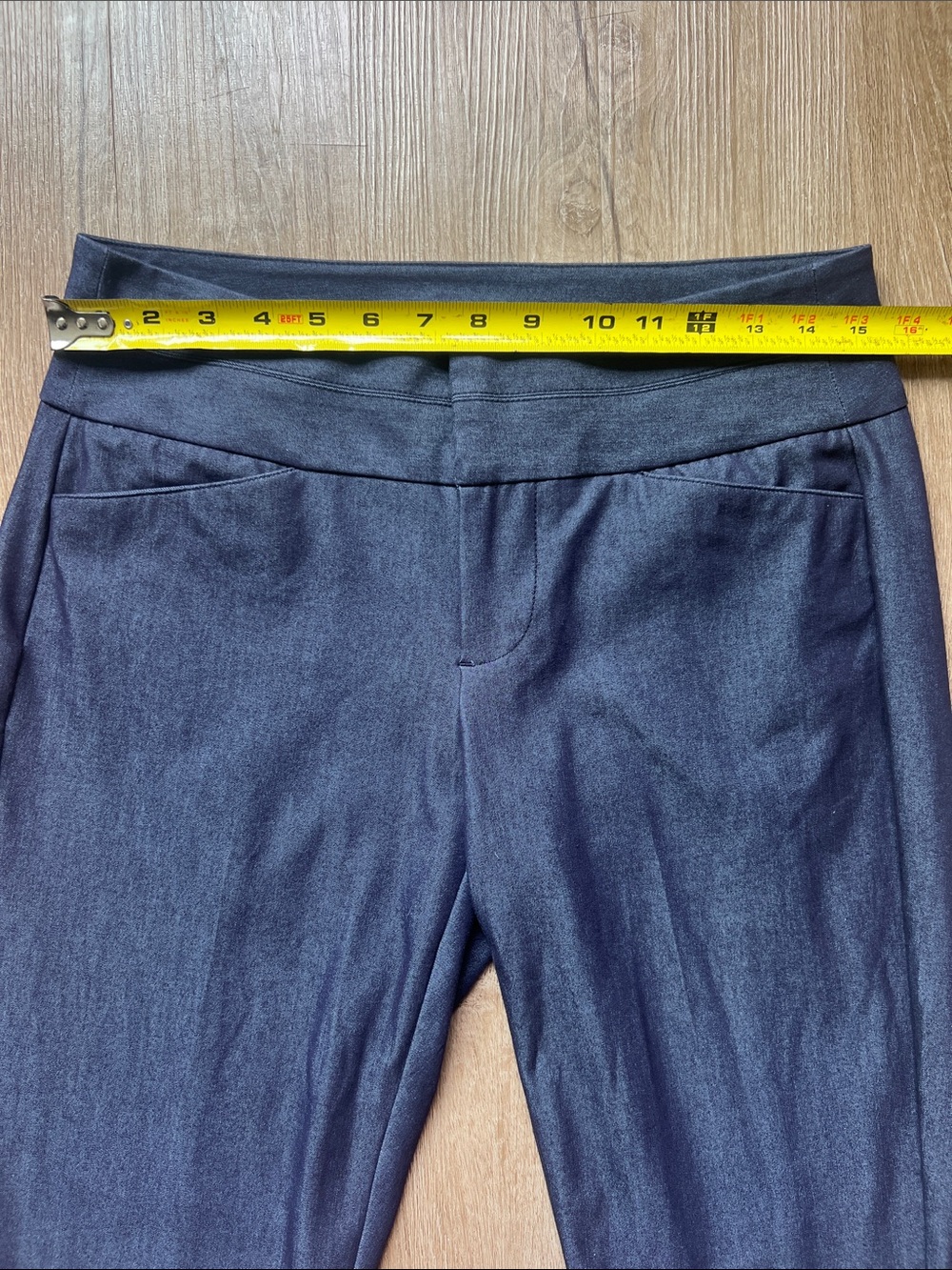 ELLE Women’s Blue High Waist Stretch Ankle Trousers Size 4 - Picture 10 of 15